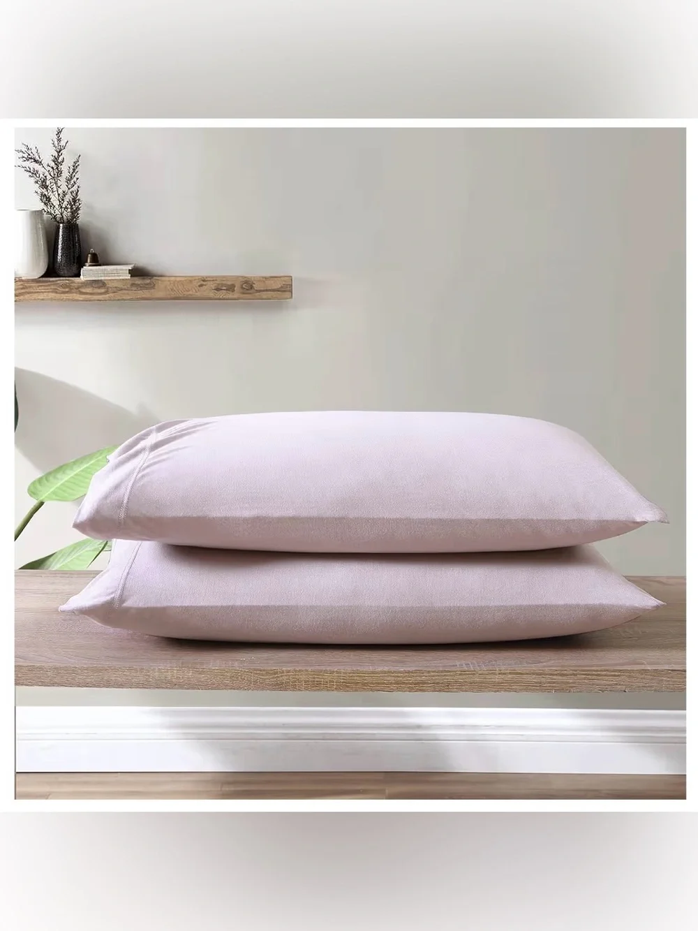 100% Modal Beech Tree Pillowcase Set Standard Jersey Knit Tencel Brielle Home